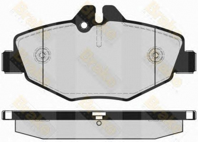 BRAKE ENGINEERING pa1634 -  Комплект тормозных колодок, дисковый тормоз